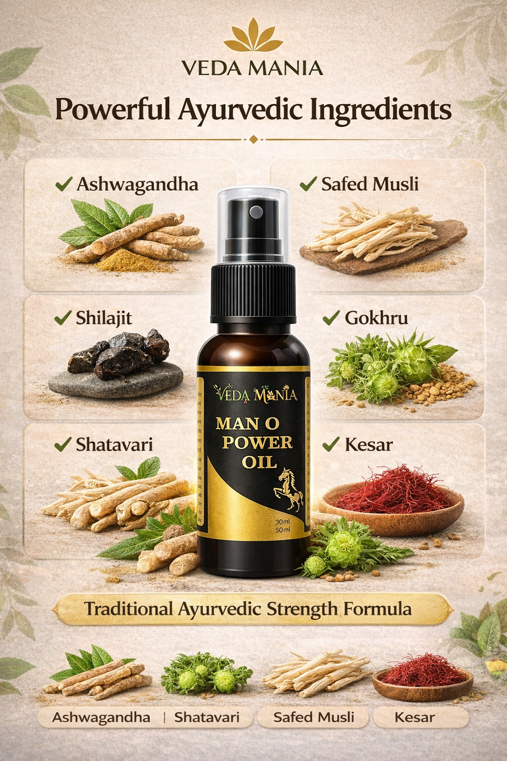 Veda Mania Men O Power Oil