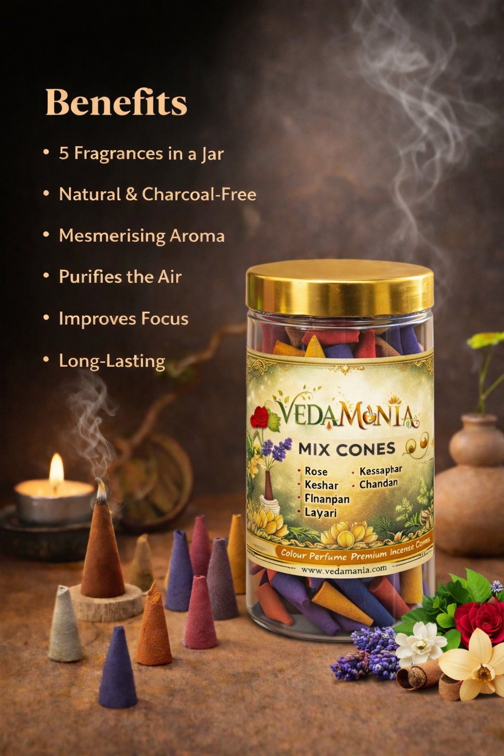 Dhoop cones veda Mania Mix 5 Cones