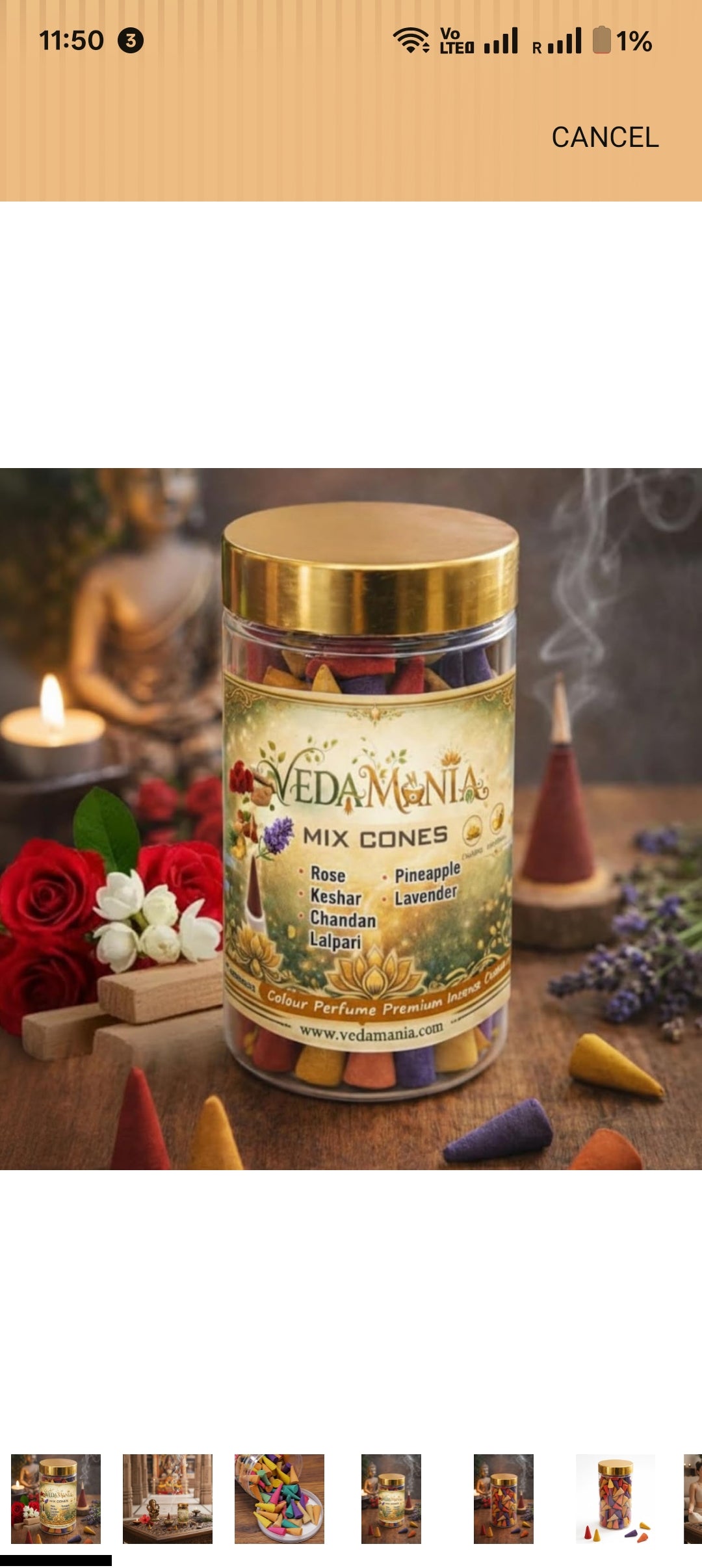 Veda Mania Mix dhoop cones